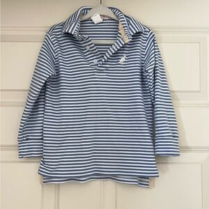 ❤️ Long Sleeve Prim & Proper Polo - Blue stripe